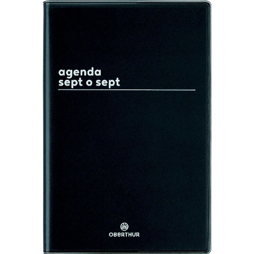 3664447149561-Agenda Boréal Sept O Sept - 1 semaine sur 2 pages - 10 x 15 cm - noir - Oberthur-P_405131941_1-0