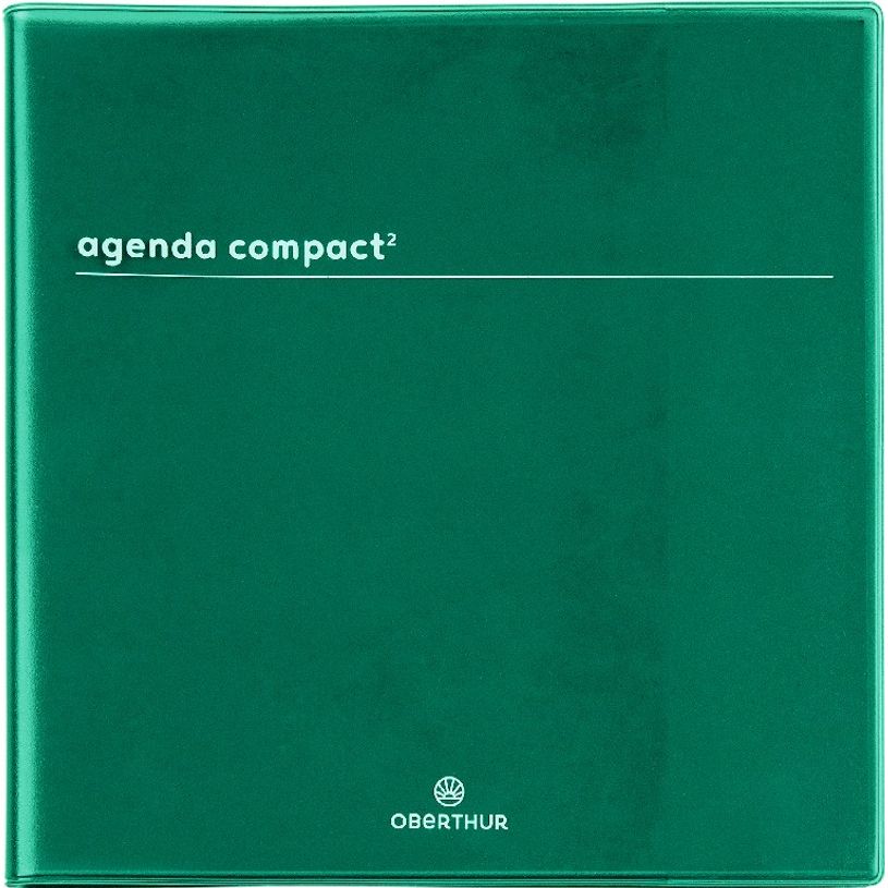 3664447149608-Agenda Boréal Compact² - 1 semaine sur 2 pages - 16,5 x 16,5 cm - vert - Oberthur-P_405131945_1-0