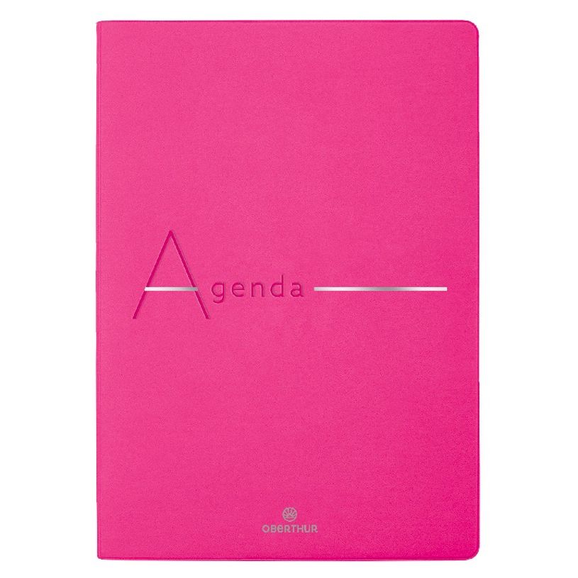 3664447144924-Agenda Bora 16 mois - 1 semaine sur 2 pages - 17,5 x 24,5 cm - fuchsia lisse - Oberthur-P_405131988_1-0