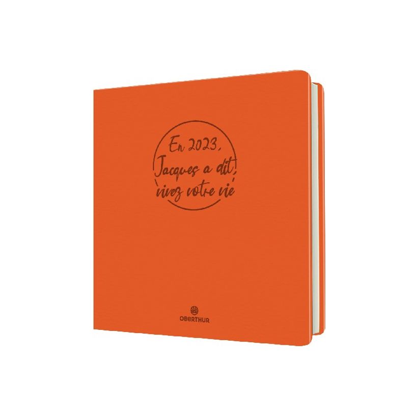 3664447145754-Agenda Camelia - 1 semaine sur 2 pages - 16,5 x 16,5 cm - orange - Oberthur-P_405131999_1-0