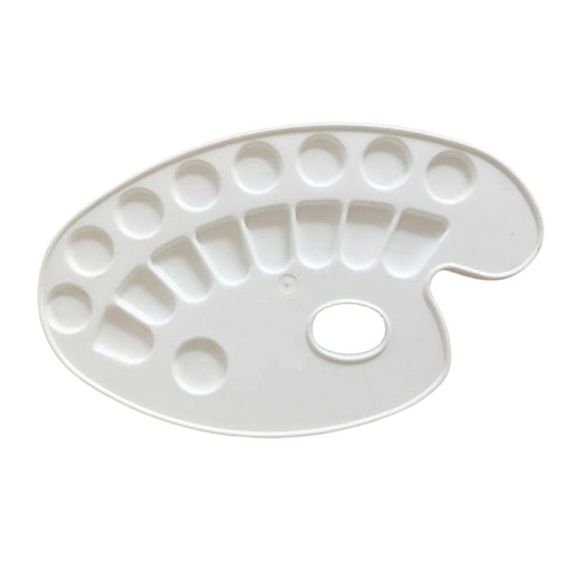 3134725016088-Cléopâtre - Palette de peinture en plastique ovale - blanche--0