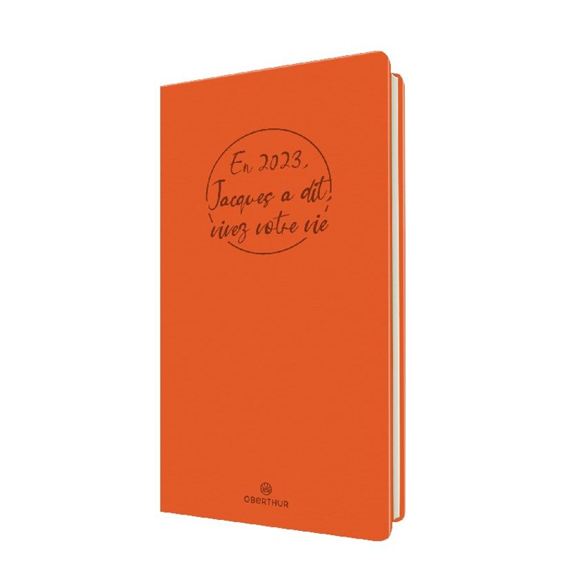 3664447145792-Agenda Camelia 16 poche - 1 semaine sur 2 pages - 9,5 x 17,5 cm - orange - Oberthur-P_405132003_2-0