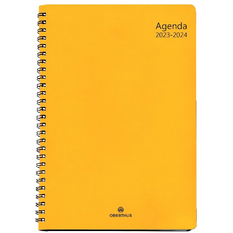3664447145440-Agenda à spirale Grenade 27 - 1 semaine sur 2 pages - jaune - Oberthur-P_405132032_1-0