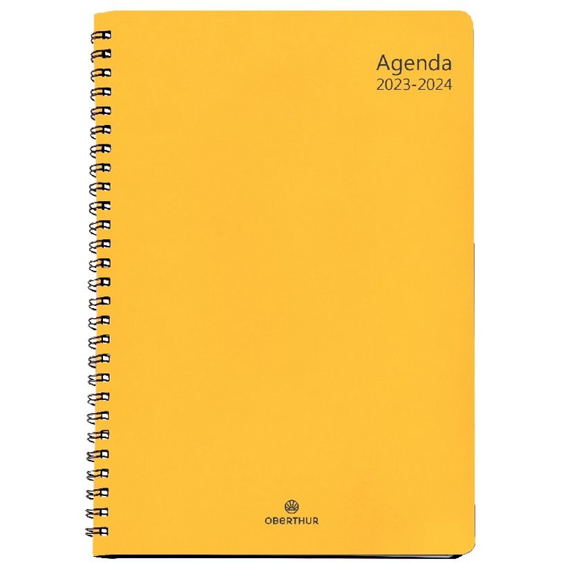 3664447145488-Agenda à spirale Grenade 25 - 1 semaine sur 2 pages - jaune - Oberthur-P_405132036_1-0