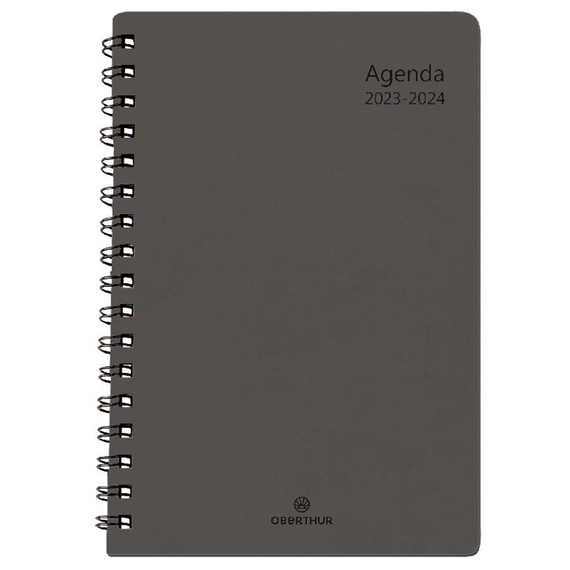 3664447145532-Agenda à spirale Grenade 15 - 1 semaine sur 2 pages - gris - Oberthur-P_405132045_1-0