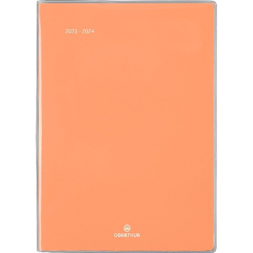 3664447150055-Agenda Colorside - 1 semaine sur 2 pages - 15,5 x 21,5 cm - corail - Oberthur-P_405132086_1-0