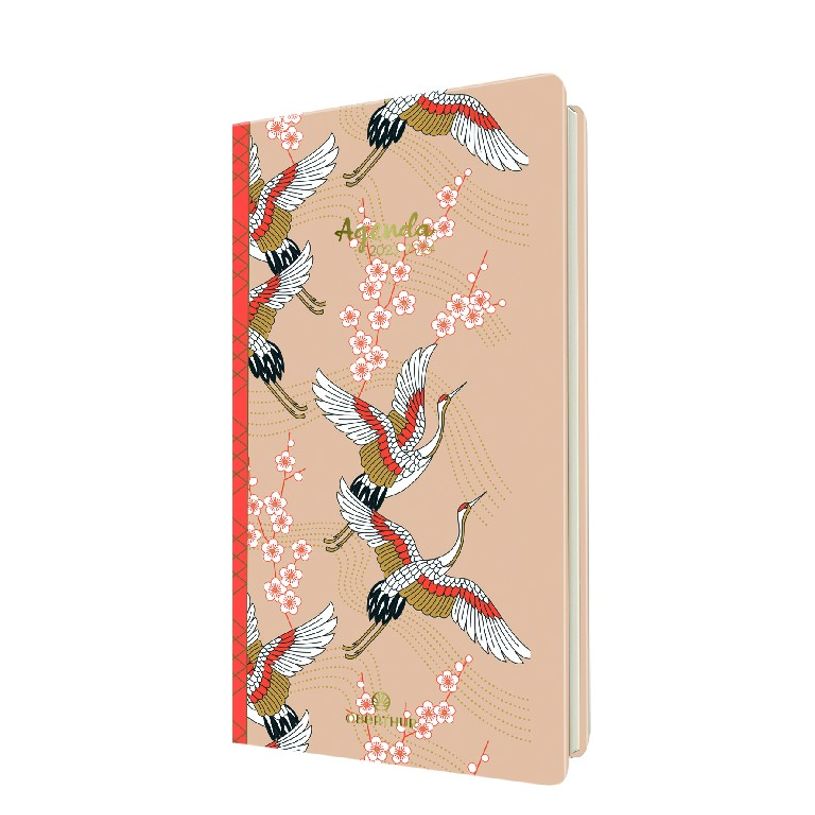 3664447145952-Agenda à élastique Sakura 16 poche - 1 semaine sur 2 pages - oiseaux - Oberthur-P_405132097_1-0