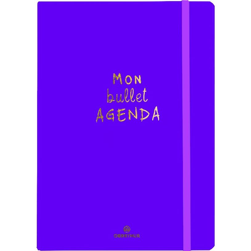 3664447146362-Bullet Agenda - 1 semaine sur 2 pages - 15,5 x 21,5 cm - violet - Oberthur-P_405132131_1-0