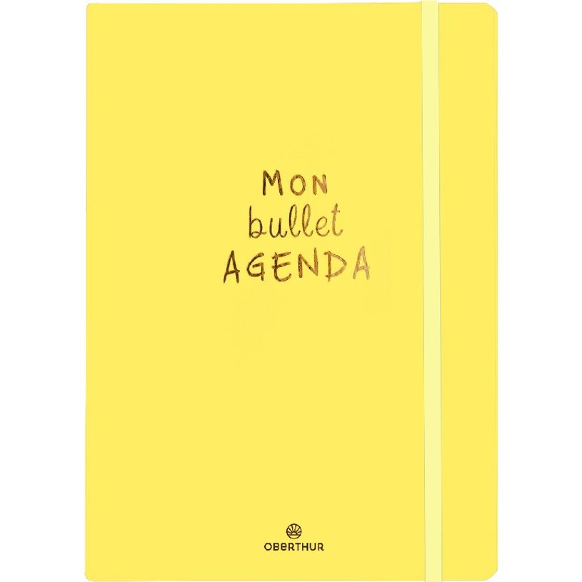 3664447146386-Bullet Agenda - 1 semaine sur 2 pages - 15,5 x 21,5 cm - jaune - Oberthur-P_405132133_1-0