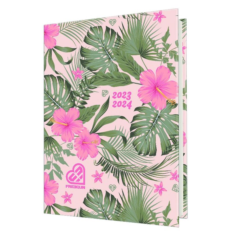 3664447143804-Agenda Miss Freegun - 1 jour par page - 12,5 x 17,5 cm - tropical clair - Oberthur-P_405132183_1-0