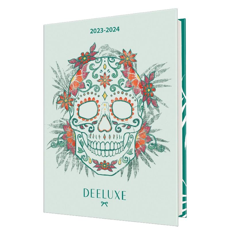 3664447146515-Agenda Deeluxe Girl - 1 jour par page - 12,5 x 17,5 cm - tête de mort - Oberthur-P_405132193_1-0