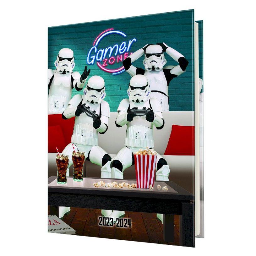 3664447146638-Agenda StormTrooper primaire - 1 jour par page - 12,5 x 17,5 cm - gamer - Oberthur-P_405132196_1-0