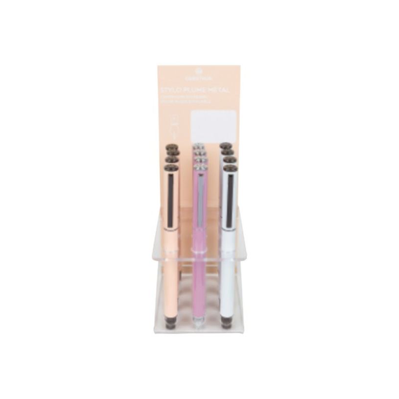 3664447143378-Stylo plume Pastel - 3 couleurs assorties  - Oberthur-P_405132234_1-4