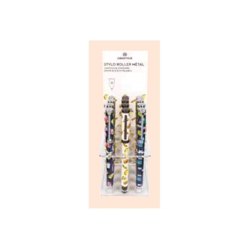 3664447143729-Stylo roller a cartouche Divertissement - 3 decors assortis - Oberthur-P_405132247_1-4