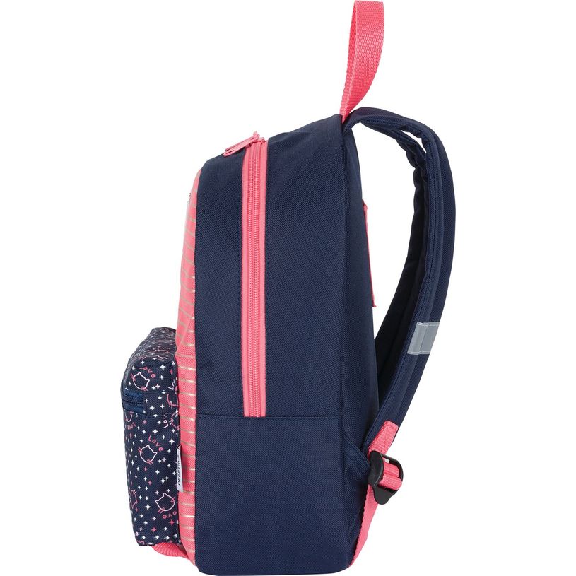 3664447148199-Petit Sac à dos Chaton - 1 compartiment - corail et marine - Oberthur-P_405132276_4-3