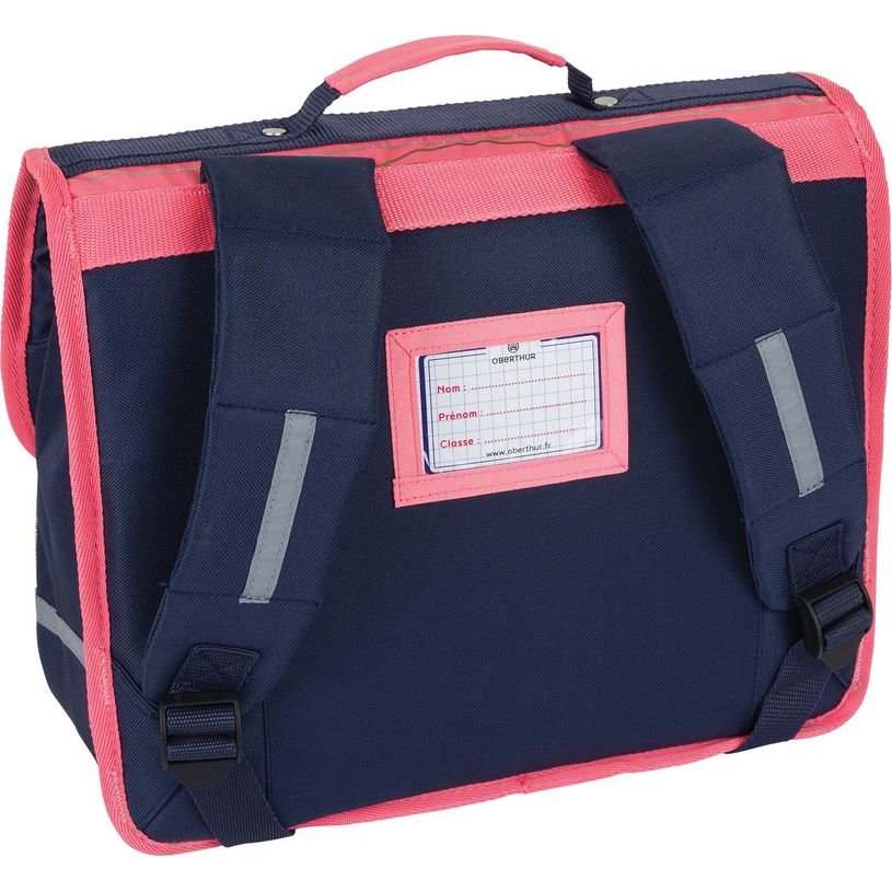 3664447148212-Cartable Chaton - 35 cm - 1 compartiment - corail et marine - Oberthur-P_405132278_2-1