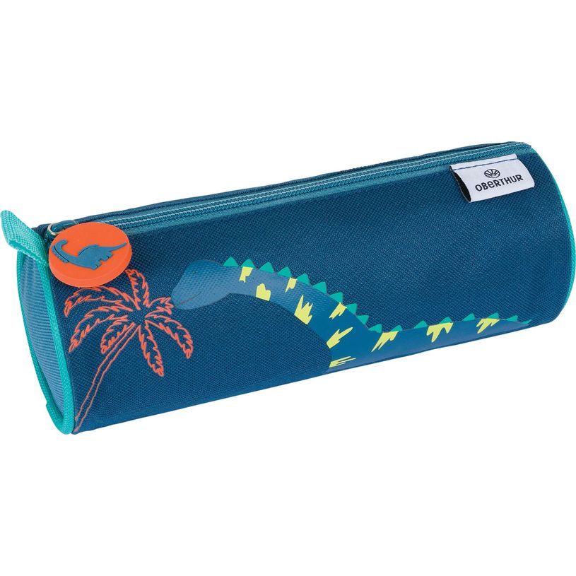 3664447148281-Trousse ronde Dino - 1 compartiment - marine et bleu - Oberthur-P_405132280_1-0