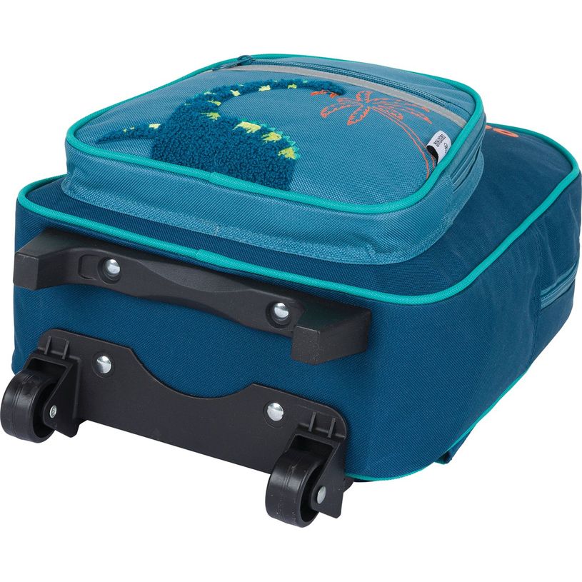 3664447148311-Petit Sac à dos à roulettes Dino - 1 compartiment - marine et bleu - Oberthur-P_405132283_3-2