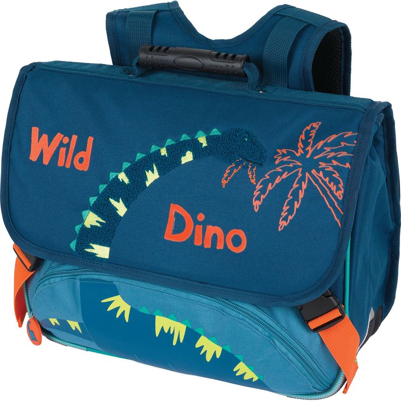 3664447148335-Cartable Dino - 38 cm - 2 compartiments - marine et bleu - Oberthur-P_405132285_1-0
