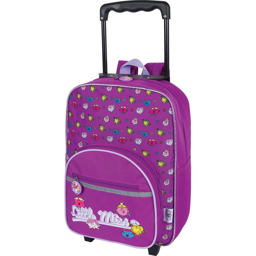 3664447149448-Petit Sac à dos à roulettes Monsieur Madame - 1 compartiment - little miss - Oberthur-P_405132287_1-0