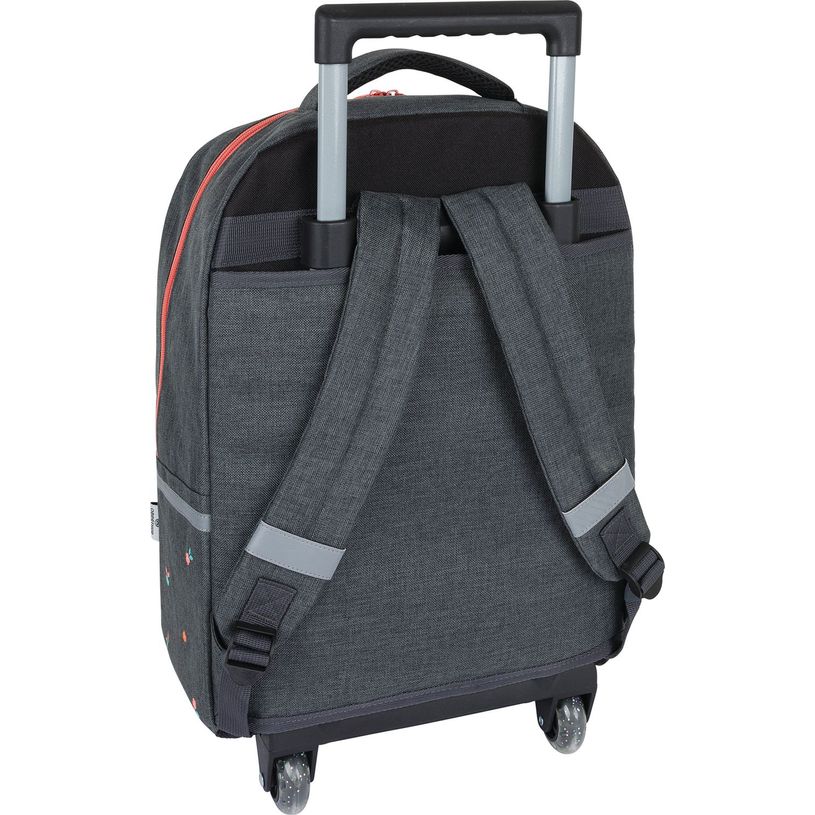 3664447148250-Sac à dos à roulettes Cheval - 1 compartiment - gris chine - Oberthur-P_405132298_2-1