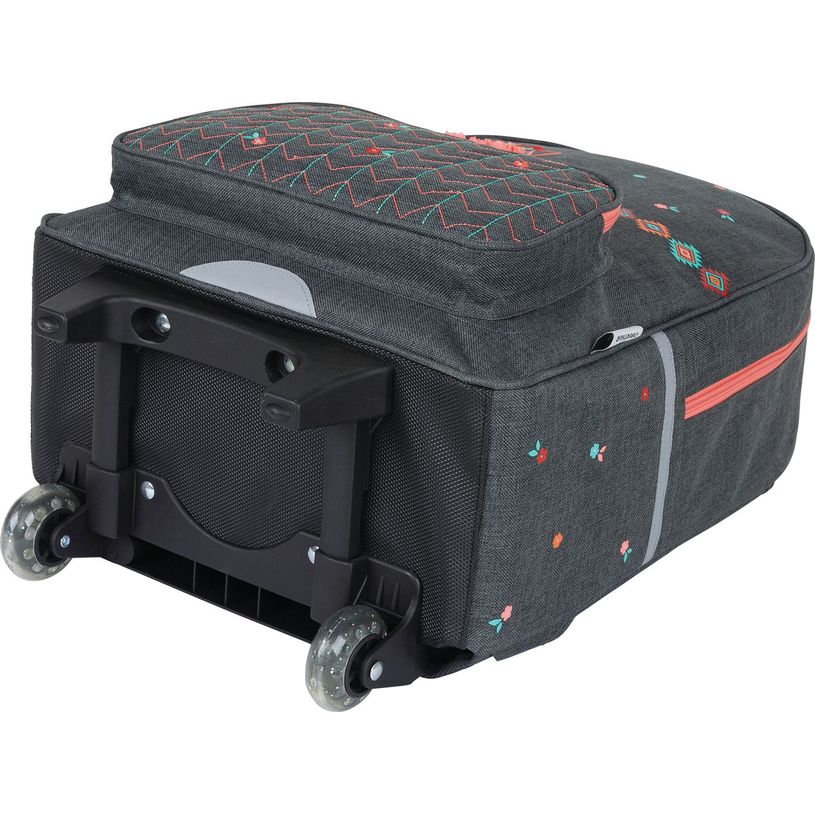 3664447148250-Sac à dos à roulettes Cheval - 1 compartiment - gris chine - Oberthur-P_405132298_3-2