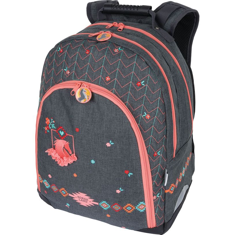 3664447148267-Sac à dos Cheval - 2 compartiments - gris chine - Oberthur-P_405132299_1-0