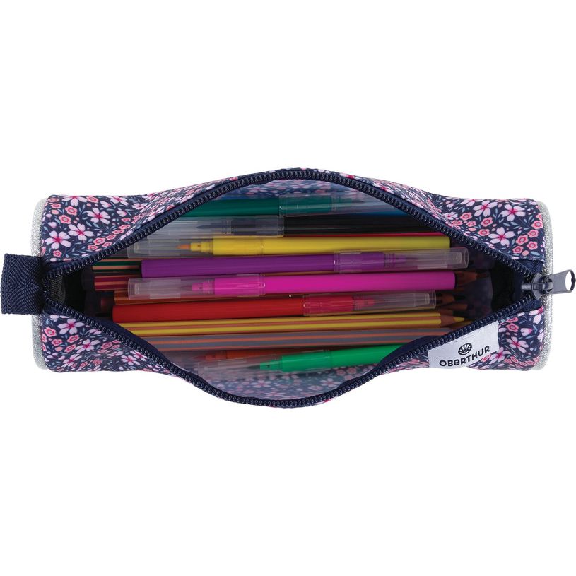 3664447148144-Trousse ronde Les Scolaires Fille - 1 compartiment - marine - Oberthur-P_405132301_3-2