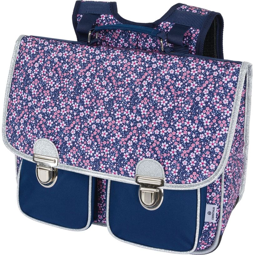 3664447148168-Cartable Les Scolaires Fille - 38 cm - 2 compartiments - marine - Oberthur-P_405132304_1-0