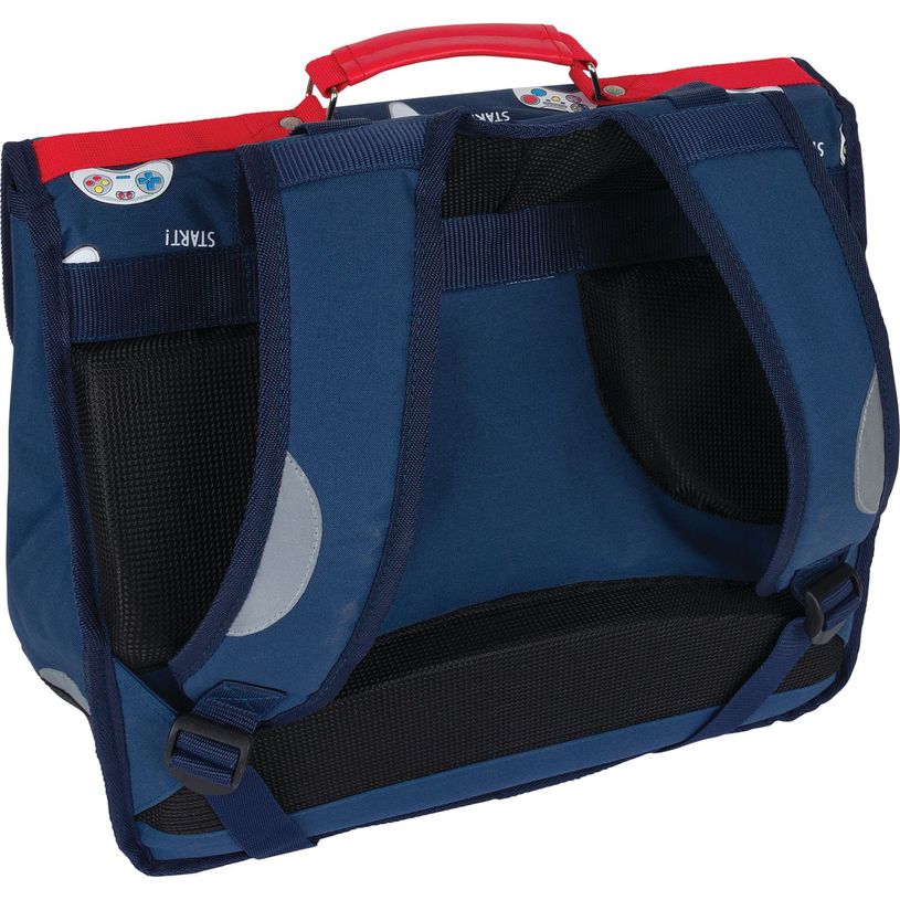 3664447148137-Cartable Les Scolaires Garçon - 38 cm - 2 compartiments - marine et bleu - Oberthur-P_405132308_2-1