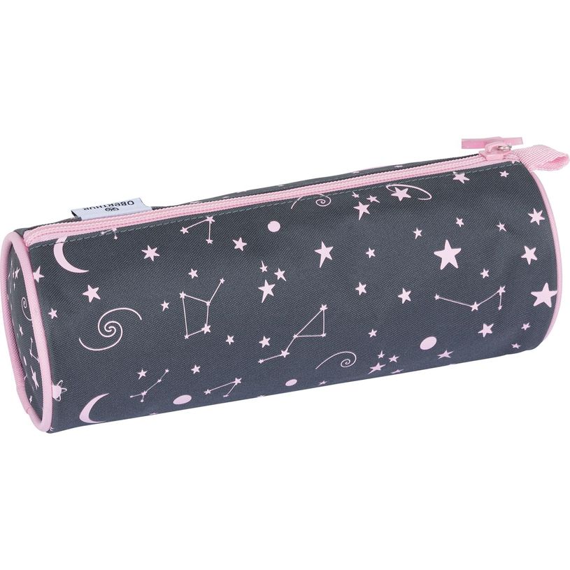 3664447150345-Trousse ronde Cosmic Girls - 1 compartiment - gris anthracite - Oberthur-P_405132314_2-1