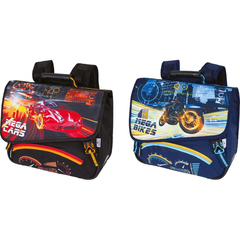 3664447148427-Cartable Megacars / Megabikes - 38 cm - 2 compartiments - 2 modèles disponibles - Oberthu-P_405132322_1-0