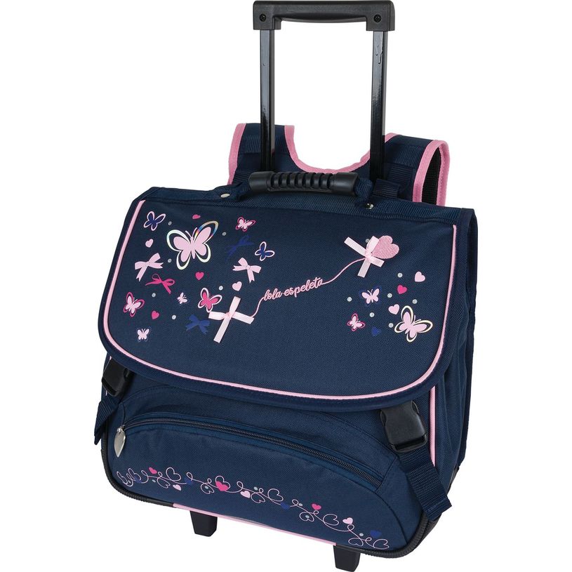 3664447148038-Cartable à roulettes Lola Espeleta - 38 cm - 2 compartiments - marine - Oberthur-P_405132356_1-0