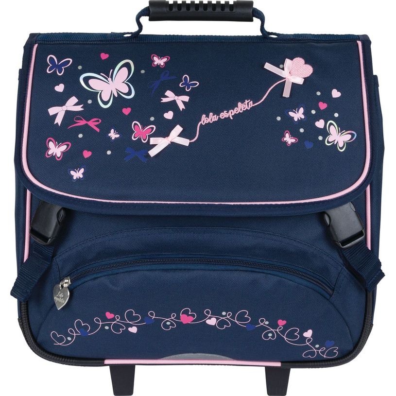 3664447148038-Cartable à roulettes Lola Espeleta - 38 cm - 2 compartiments - marine - Oberthur-P_405132356_4-3