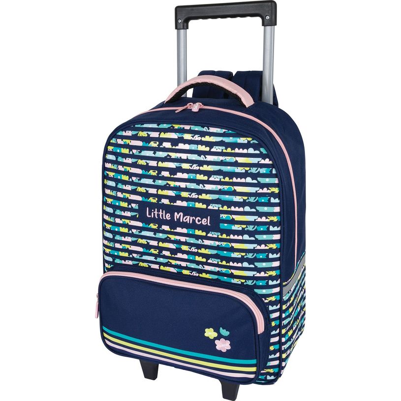 3664447149226-Sac à dos à roulettes Little Marcel - 1 compartiment - marine - Oberthur-P_405132366_1-0
