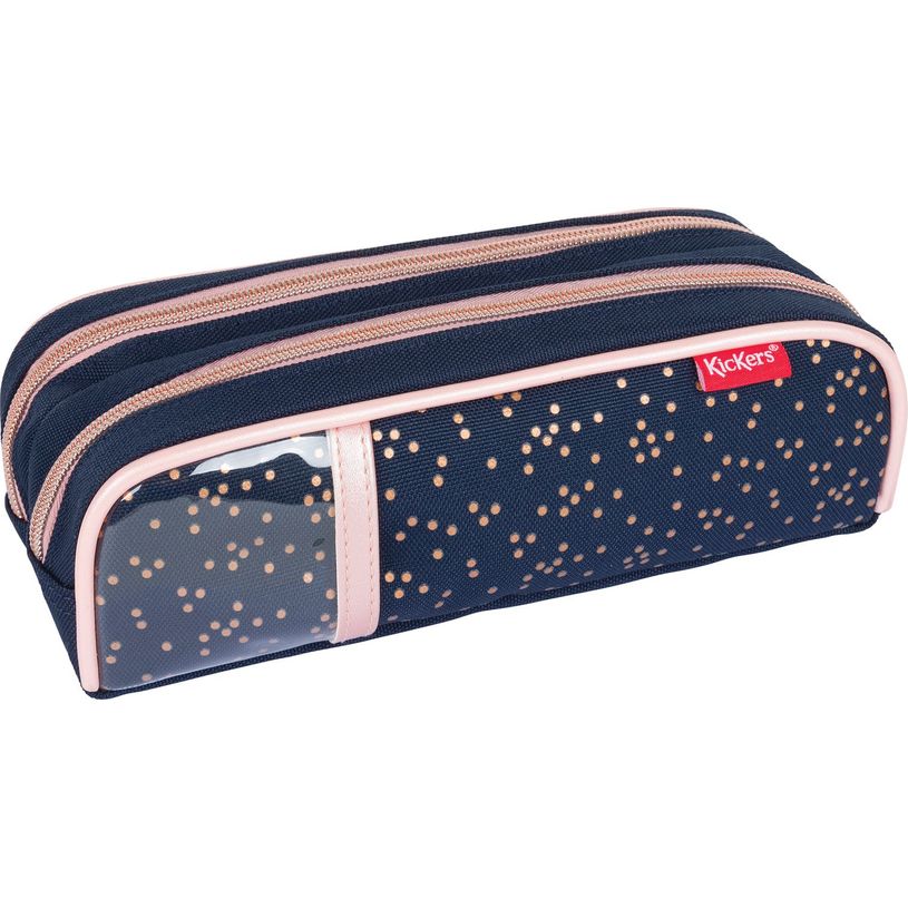 3664447148496-Trousse Kickers Girl - 2 compartiments - marine - Oberthur-P_405132375_2-1