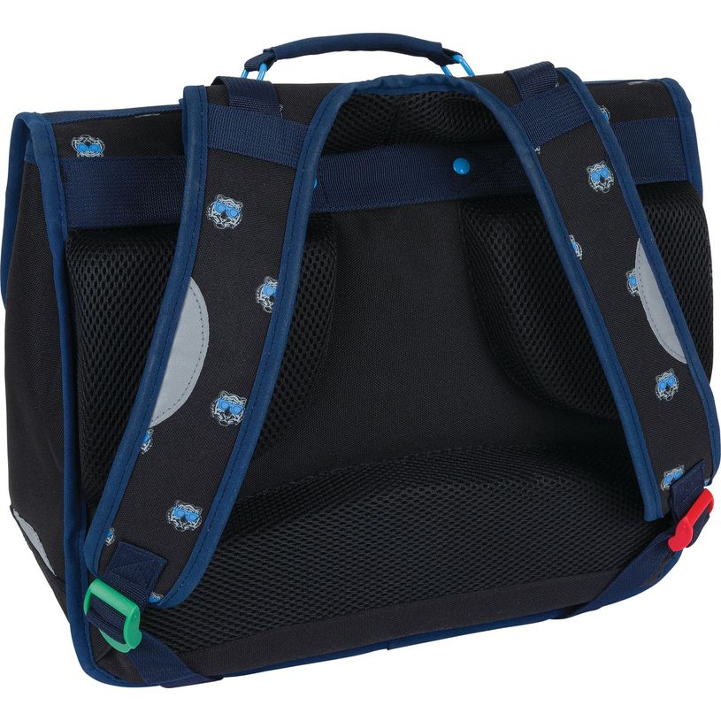 3664447148700-Cartable Kickers Boy - 38 cm - 2 compartiments - noir et gris chine - Oberthur-P_405132384_2-1