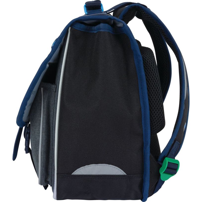 3664447148700-Cartable Kickers Boy - 38 cm - 2 compartiments - noir et gris chine - Oberthur-P_405132384_4-3