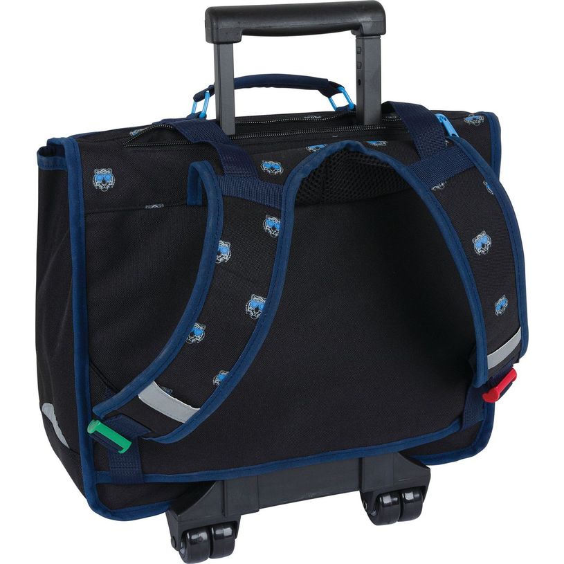 3664447148717-Cartable à roulettes Kickers Boy - 38 cm - 2 compartiments - noir et gris chine - Oberthu-P_405132386_2-1