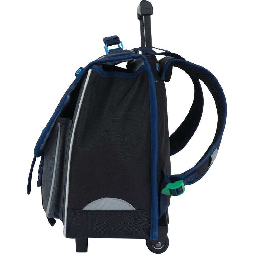 3664447148717-Cartable à roulettes Kickers Boy - 38 cm - 2 compartiments - noir et gris chine - Oberthu-P_405132386_4-3