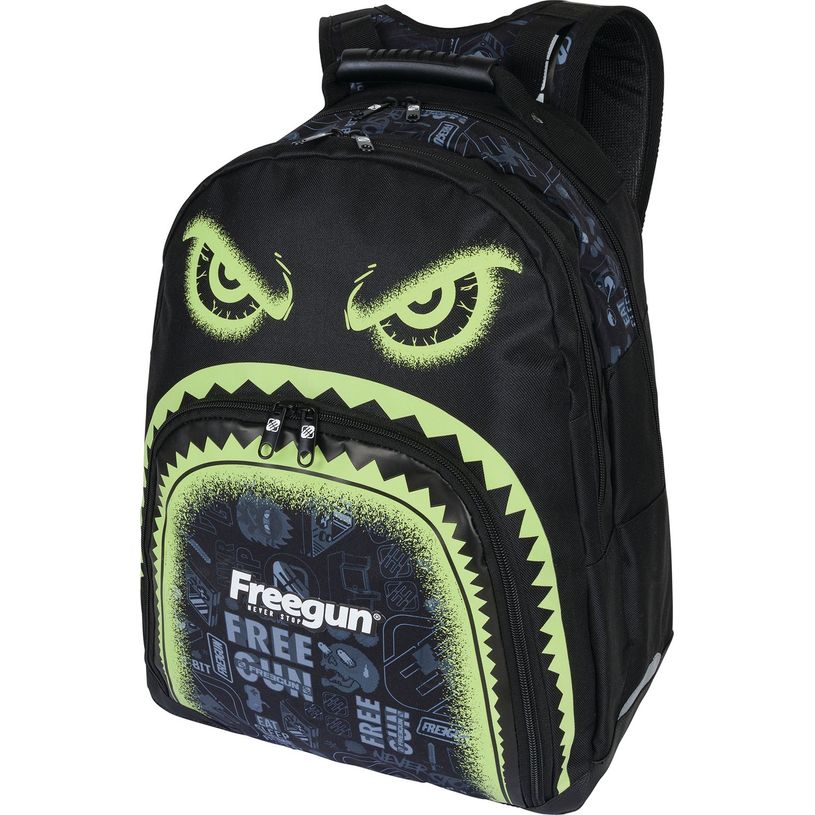 3664447147468-Sac à dos Freegun Primaire - 2 compartiments - noir - Oberthur-P_405132389_1-0