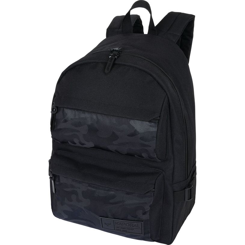 3664447149219-Sac à dos Kaporal Boy - 1 compartiment - noir et motif camouflage - Oberthur-P_405132411_1-0