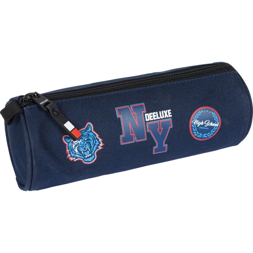 3664447147406-Trousse ronde Deeluxe Primaire - 1 compartiment - marine chine - Oberthur-P_405132412_1-0