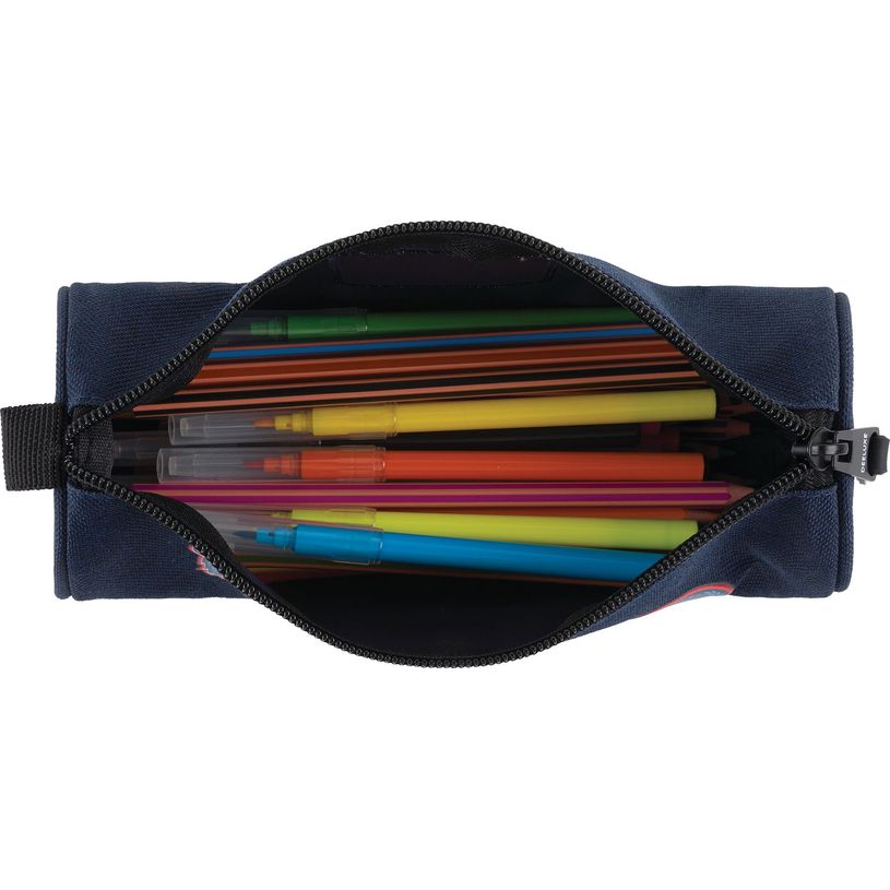 3664447147406-Trousse ronde Deeluxe Primaire - 1 compartiment - marine chine - Oberthur-P_405132412_3-2