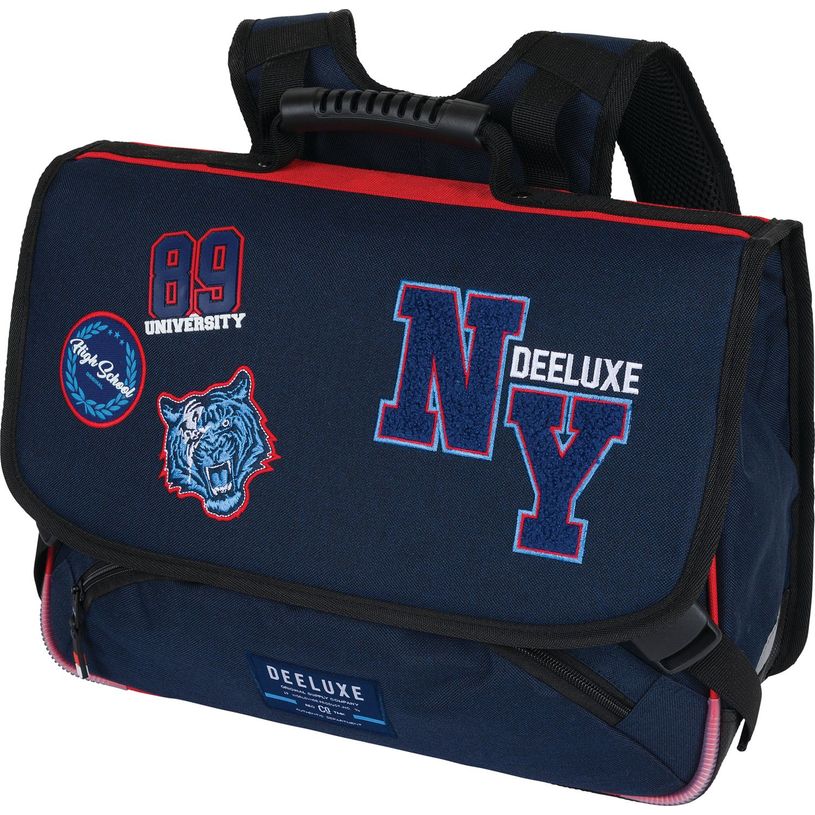 3664447147437-Cartable Deeluxe Primaire - 41 cm - 2 compartiments - marine chine - Oberthur-P_405132416_1-0