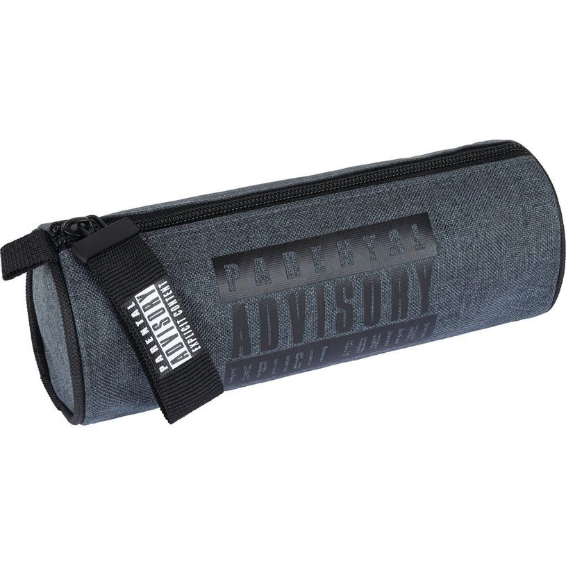 3664447148830-Trousse ronde Parental Advisory - 1 compartiment - gris chine - Oberthur-P_405132428_1-0