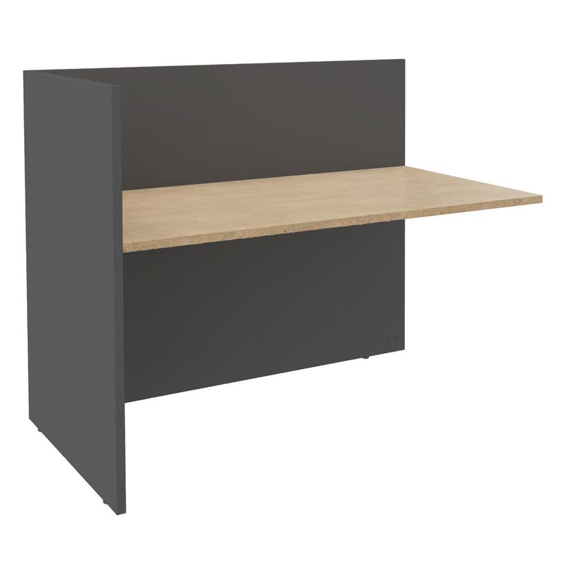 3253310406162-Banque d'accueil Module de départ haut OLA - L142,5 x H112 x P82,5 cm - structure carbone-P_405132523_1-0