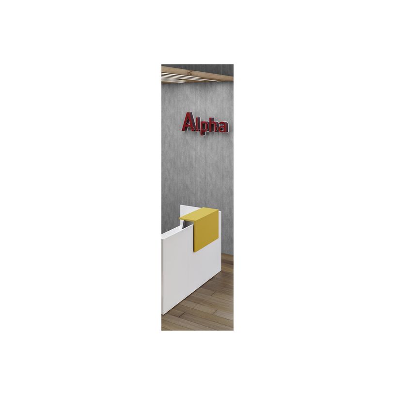 3253310340473-Tablette pour banque d'accueil OLA - réglable en hauteur - L140 x P30 cm - equerre carbone (A positionner sur module haut ou ret-P_405132743_2-4