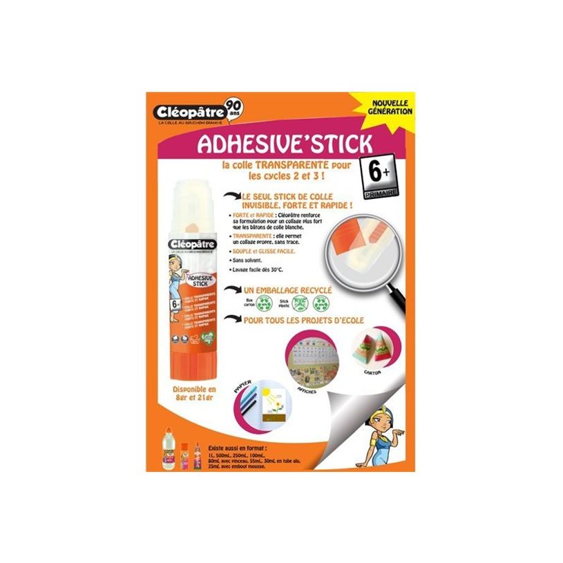 3134725015876-Cléopâtre Cléostick - 6 Bâtons de colle - 8 g - transparent-P_405132758_1-4