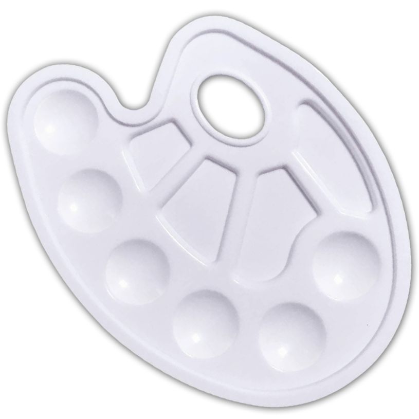 3134725016088-Cléopâtre - Palette de peinture en plastique ovale - blanche-P_405132759_1-0